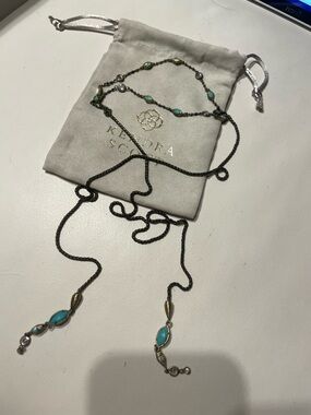 Kendra Scott Turquoise Emilena Lariat Necklace
